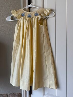 Girls Sailboat Smocked Dress
